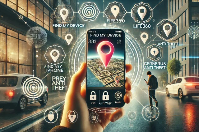 Mapa no celular mostrando a localização do próprio aparelho pelo Encontre Meu Dispositivo