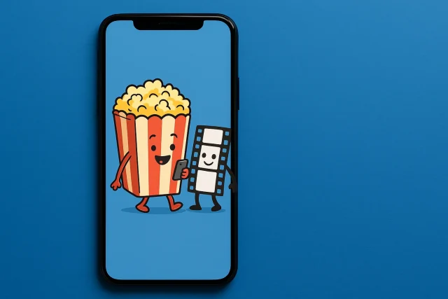 Pluto TV aberto em um celular exibindo o catálogo de filmes gratuitos